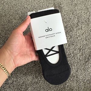 Authentic Alo Women's Strappy Siren Grip Sock - Black